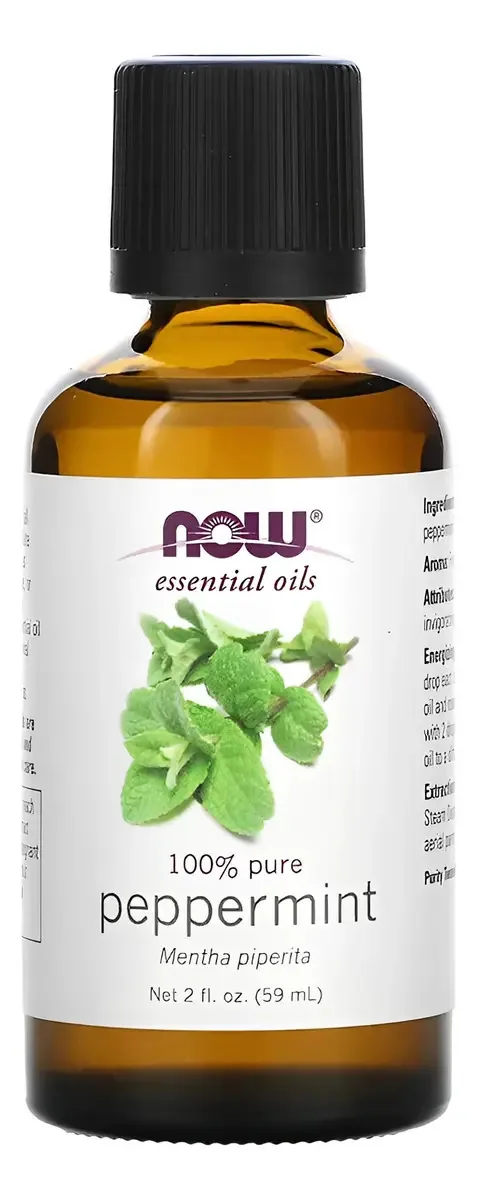 Óleo Essencial de Menta Now Foods 59ml 100% Puro para Beleza e Uso Doméstico