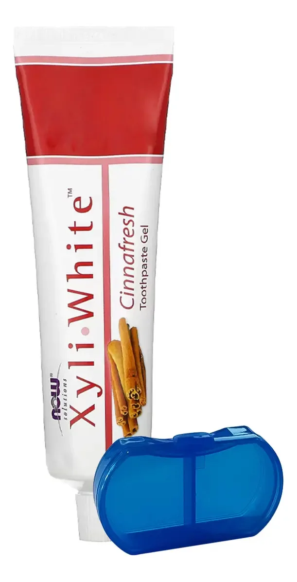 Gel Creme Dental Now Foods Xyliwhite 181g + Porta Cápsulas