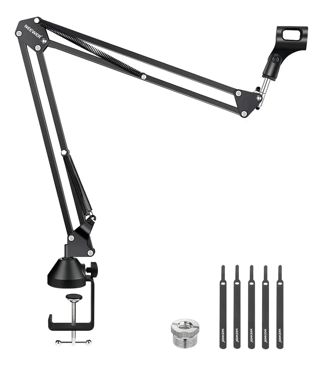 Braço Suporte Suspensão Mesa Neewer Para Microfone Preto