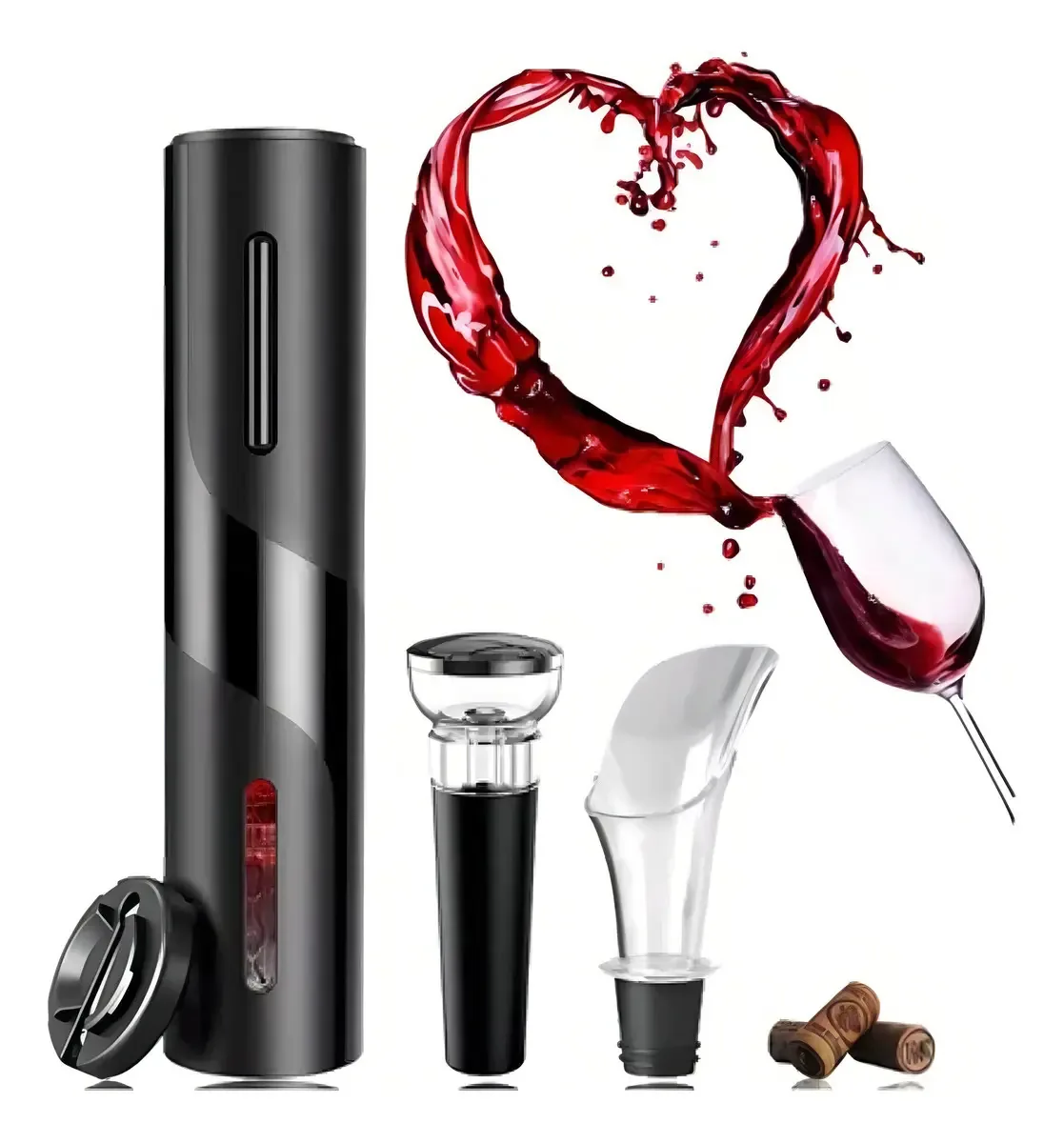Kit De Acessórios Para Vinho Eletric Wine Set