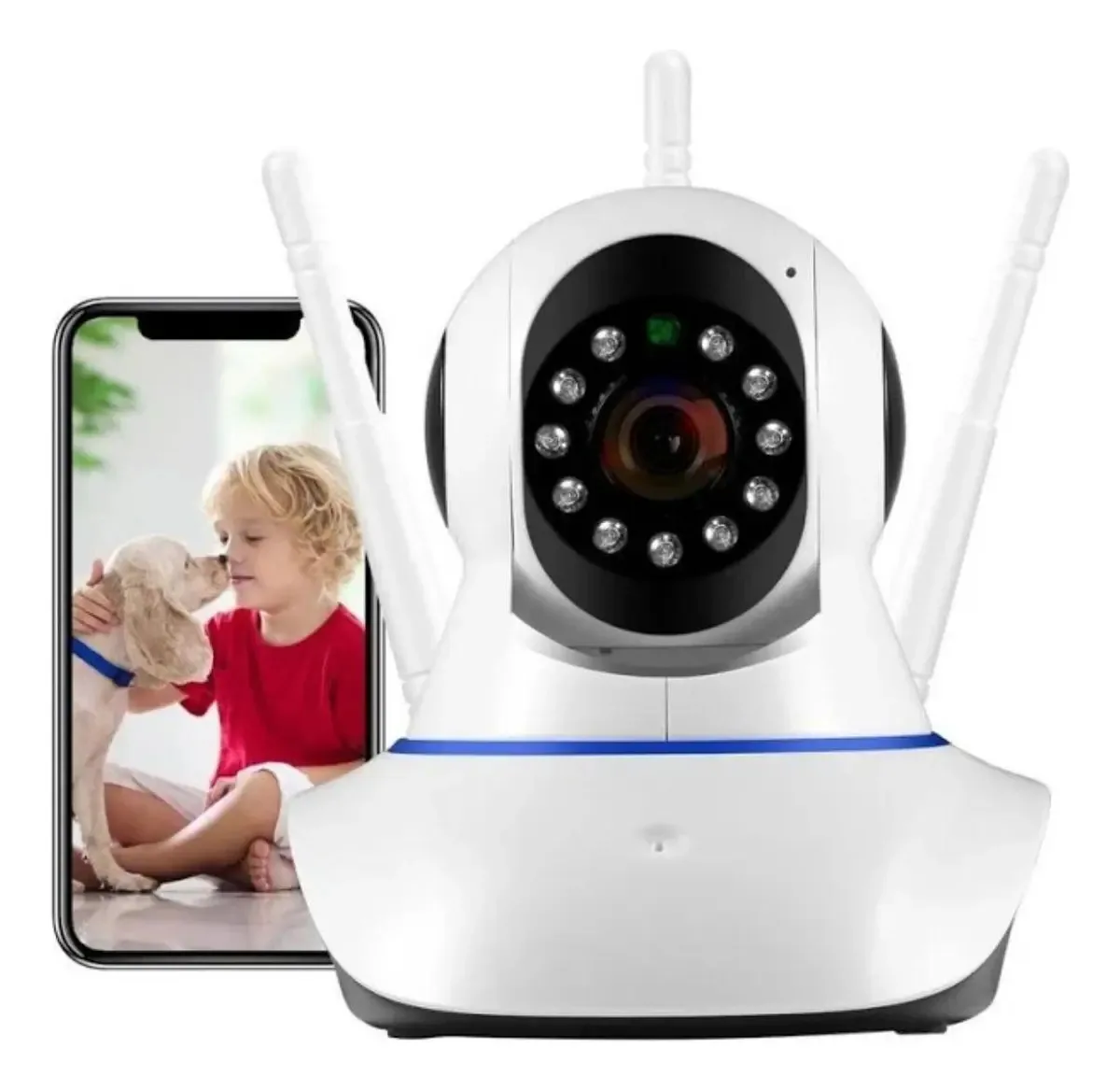 Câmera Babá Eletrônica Full Hd Wifi 360 Ip Visão Noturna