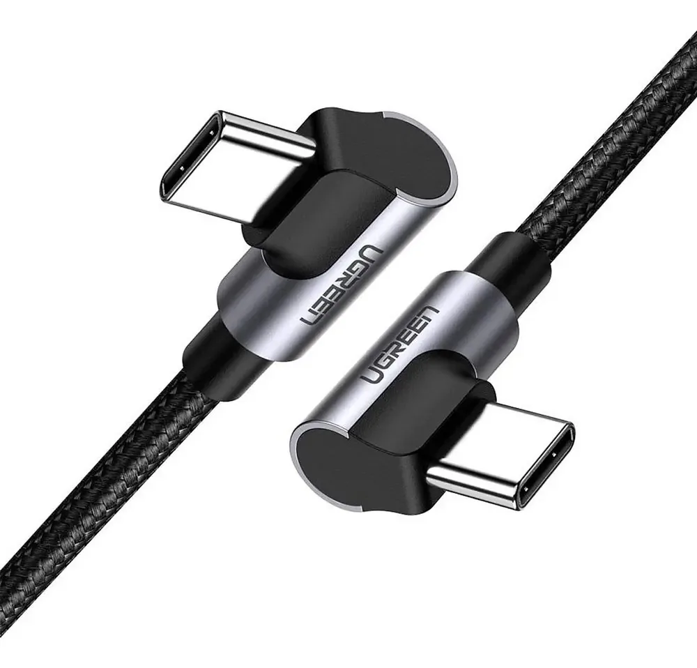 Cabo Dados Carregamento Ugreen Usb C Angular Macho 2m Preto