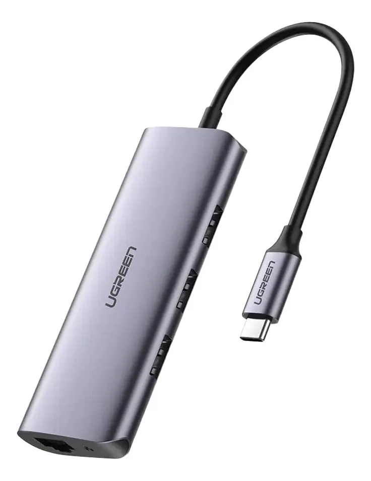 Adaptador Multiportas Usb Tipo C Para Usb 3.0/rj45 Ugreen