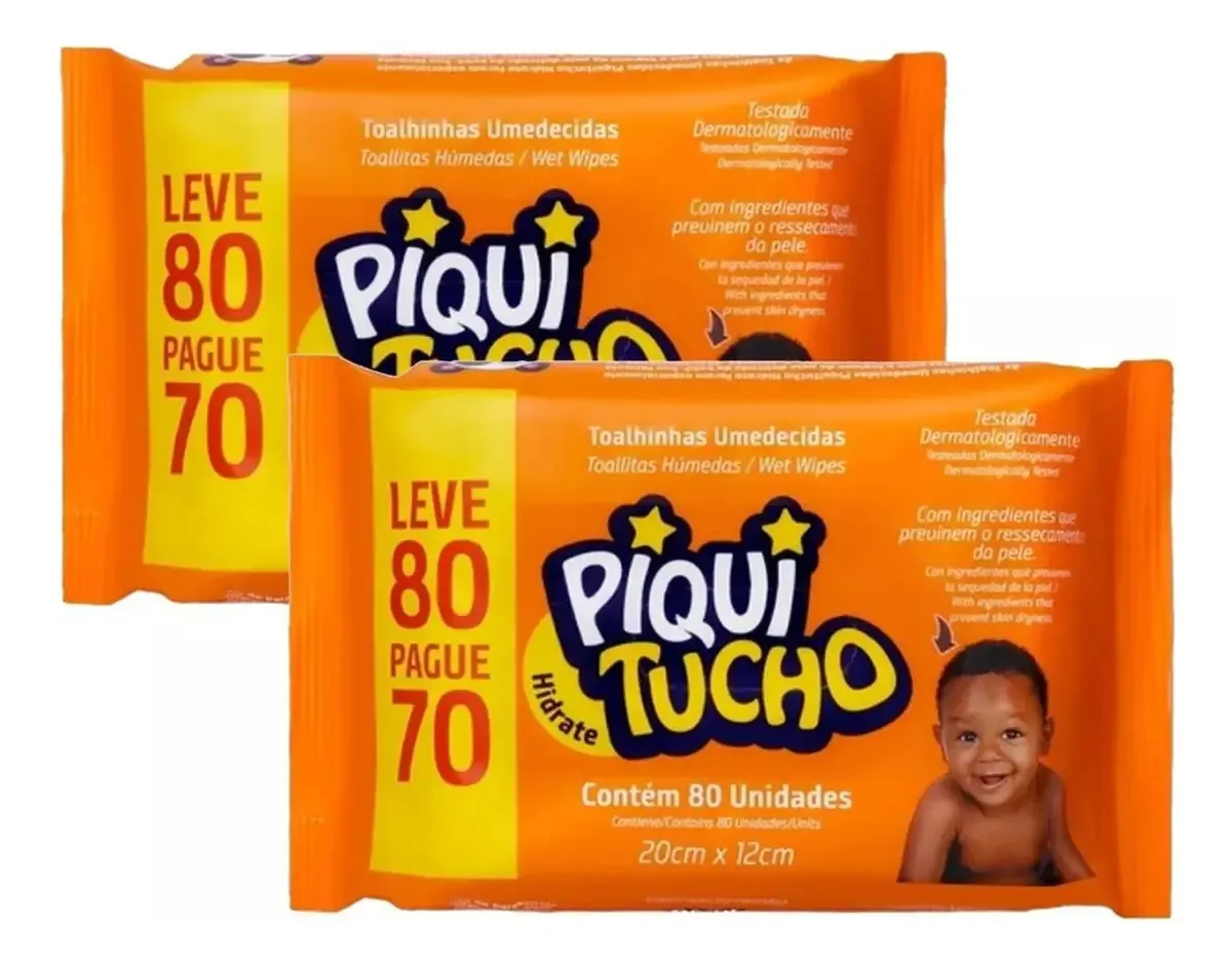 Toalhas umedecidas Piquitucho 80 u