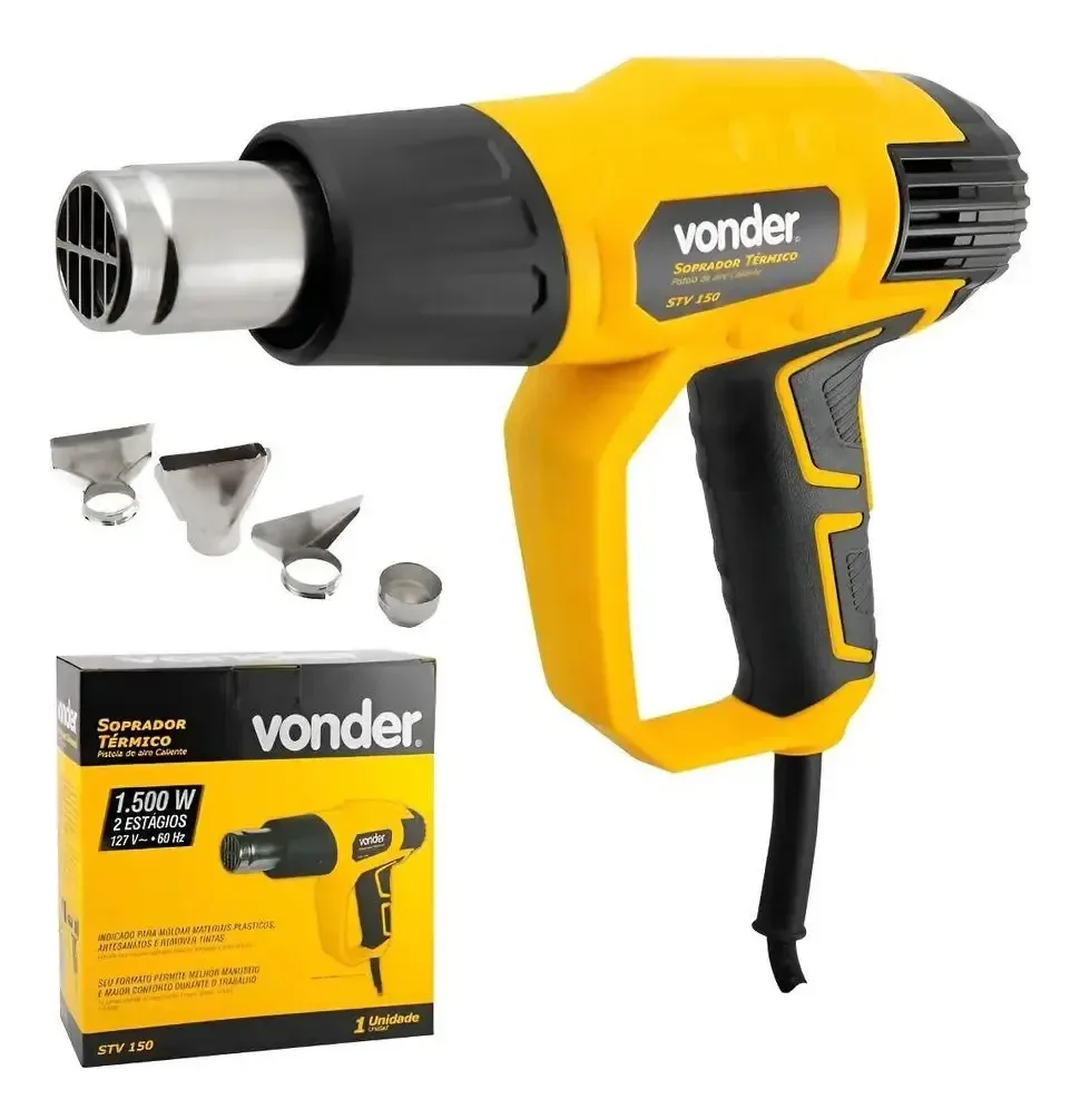 2x Soprador Térmico Profissional Vonder Stv150 500 + 4 Boca