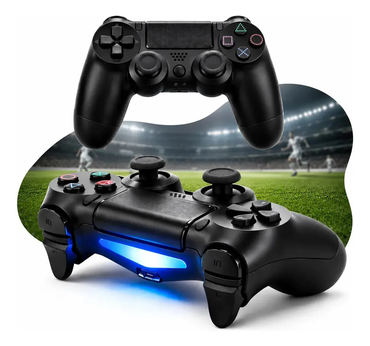 Controle Para Playstation Ps4 Sem Fio Kapbom Rápido Cor Preto Controlador De Jogos Joystick USB Bluetooth