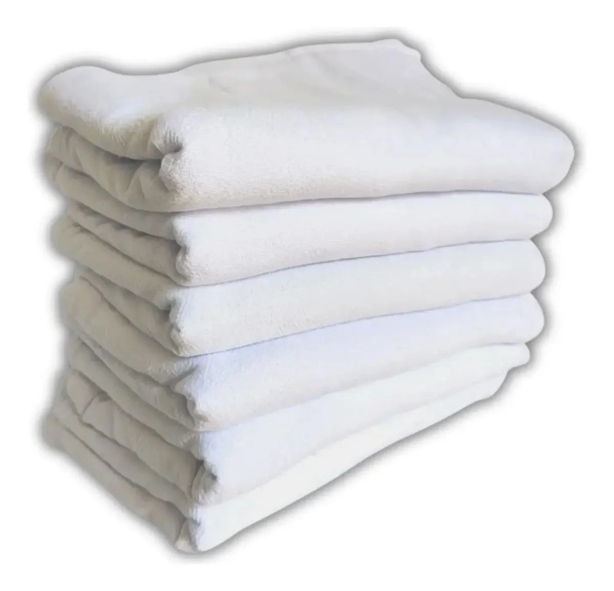 Kit 10 Panos de Prato Santa Margarida Algodão Branco Liso 69x41cm