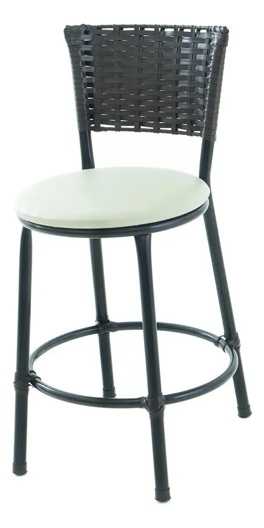 Banqueta Baixa Junco Tabaco Estilo E Conforto Cor Bege