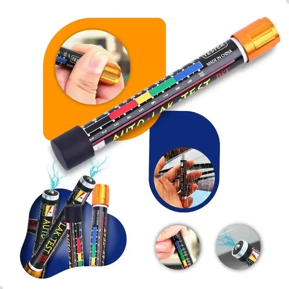 2x Caneta Teste Carro Batido Pintura Medida Espessura Massa