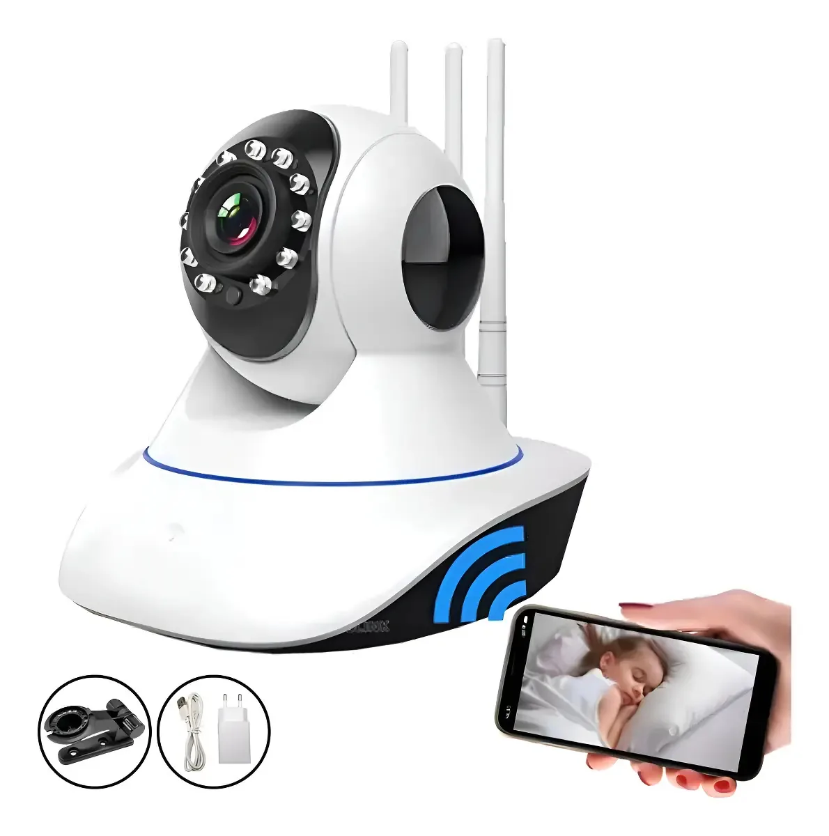 Camera Ip Wifi Portátil Pequena Robo Hd Audio Yoosee Função