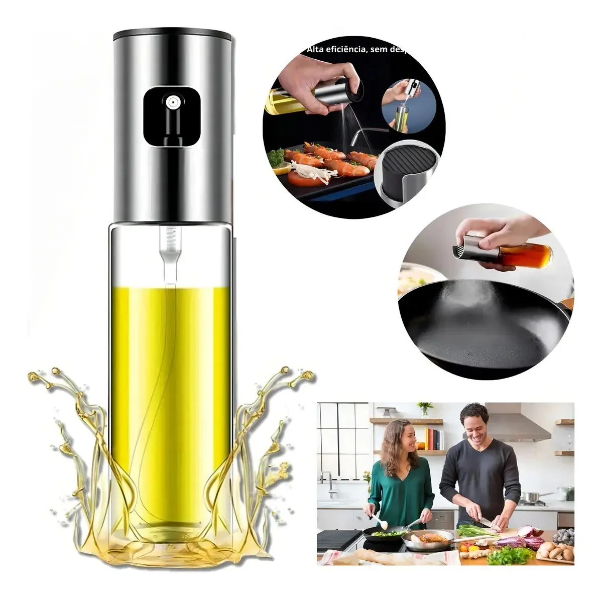 Spray De Oléo De Cozinha Temperar Comidas Salgadas E Saladas