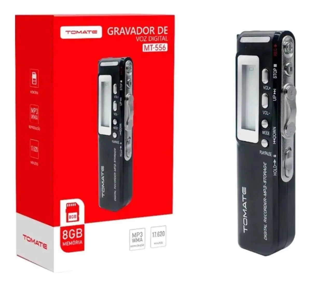 Gravador De Voz Digital Tomate Mt-556