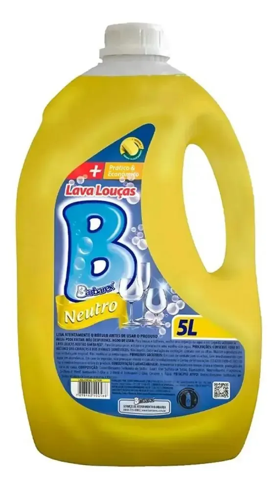 Detergente Lava Louças Barbarex 5l: Limpeza Poderosa, Econom