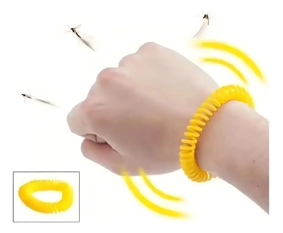 Kit 15 Pulseiras Repelentes Infantil Amarela