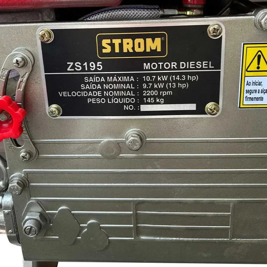 Motor Diesel Refrigerado A Água Zs195g 13hp- Strom
