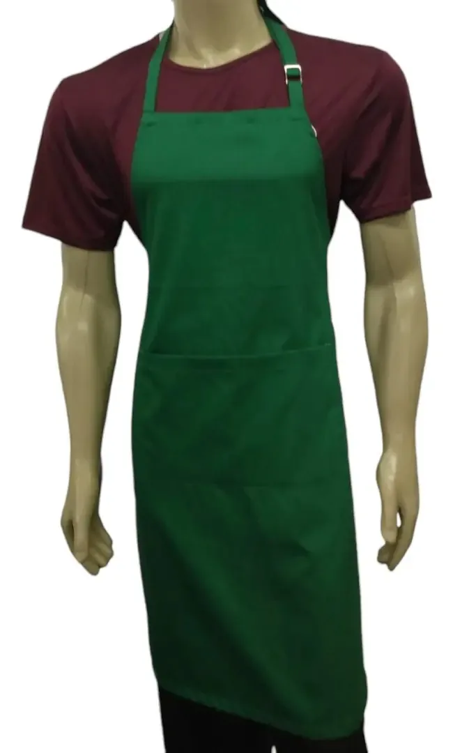 Avental De Peito,liso Ou Estampado,gastronomia, Chef Cozinha Cor Verde Band.