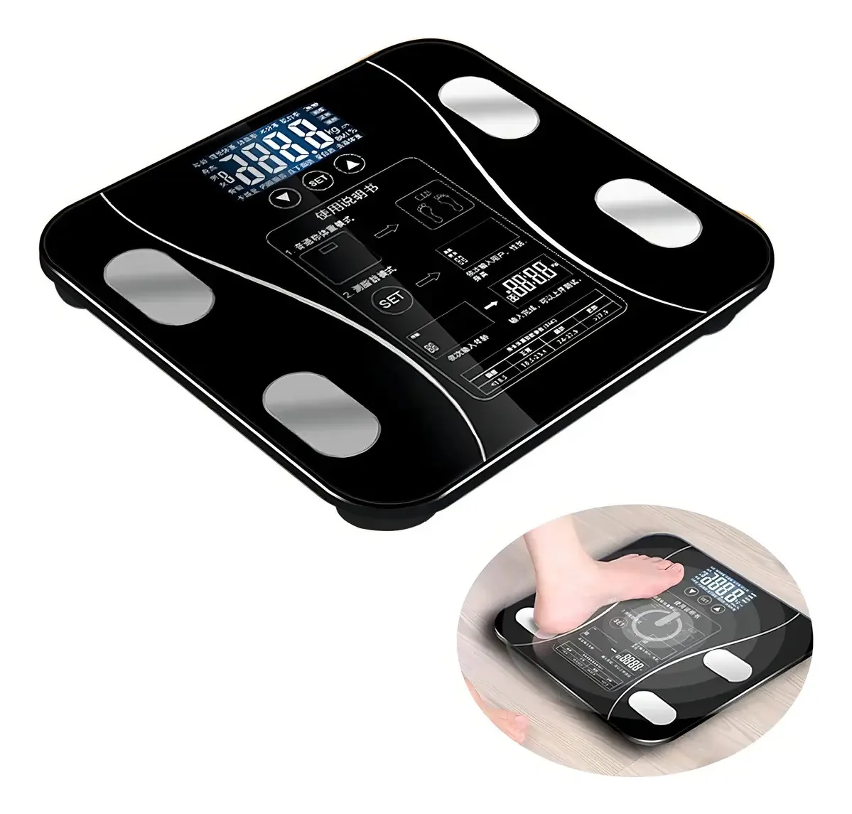 Balança Corporal Bioimpedância Digital Banheiro Profissional