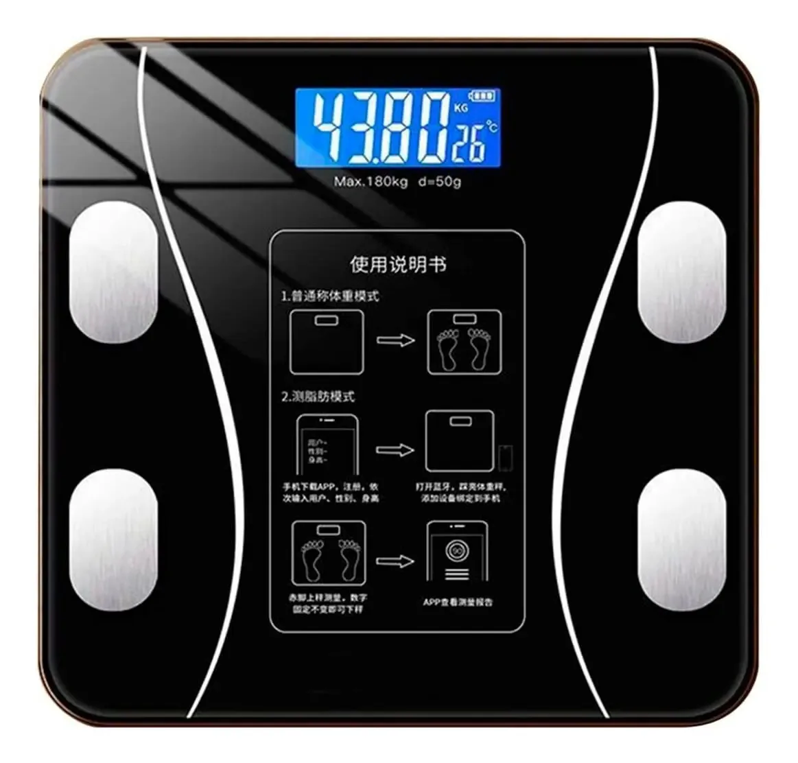 Balança Corporal Bioimpedância Profissional Bluetooth