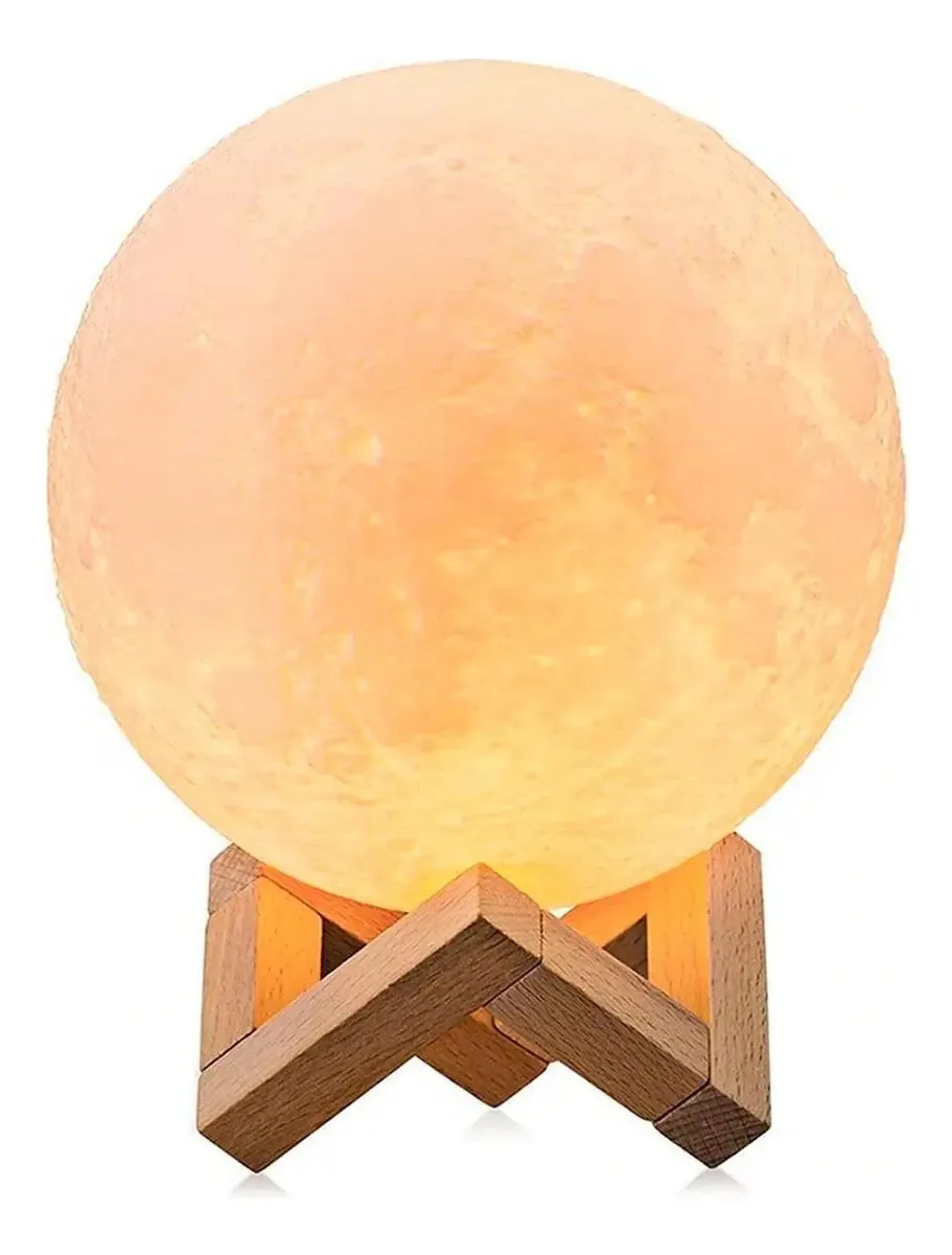 Abajur Lua Cheia 3d Umidificador De Ar E Difusor Aromas Rgb