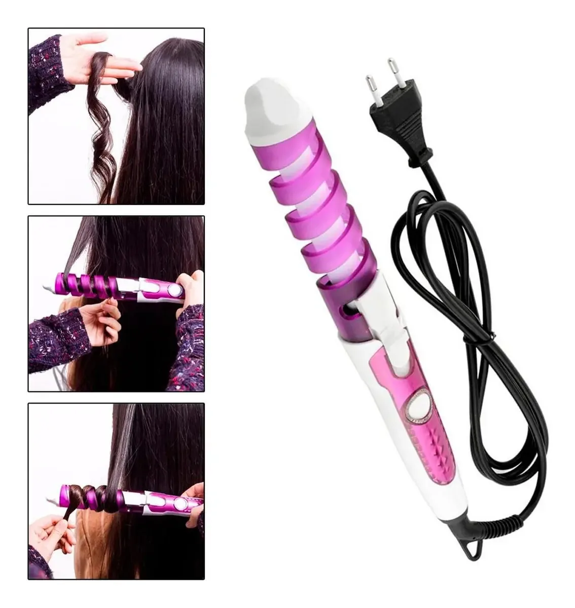 Cacheador Automático Longo Modelagem Profissional Cachos