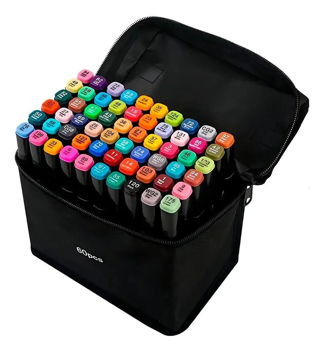 Canetinha Kit 60 Unidades Cores Desenho Escolar E