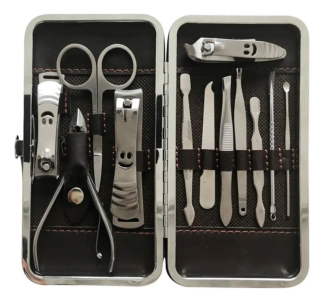 Conjunto Unhas Completo Profissional Cortador Tesoura E