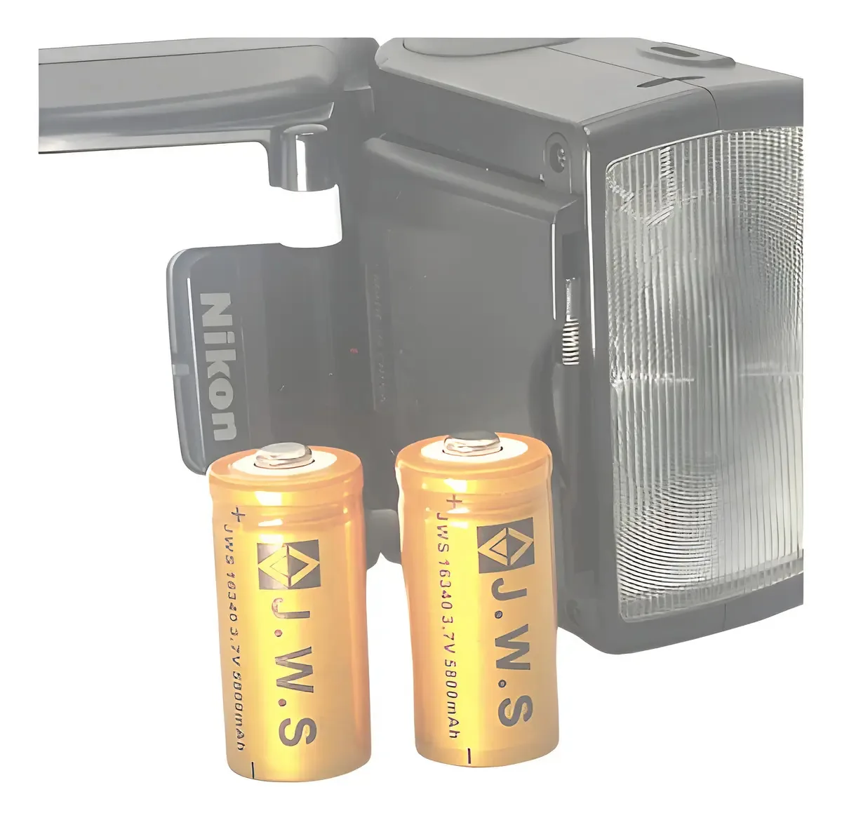 Baterias Recarregáveis JWS 16340 CR123A 3.7V 3000mAh 2 Unidades
