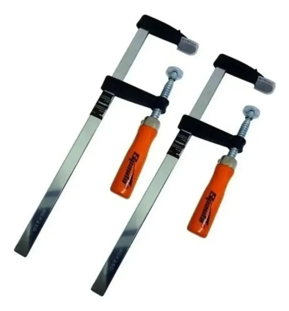 2x Kit 2 Grampos Sargento Tipo F 300x50x350mm Cabo De Madeir