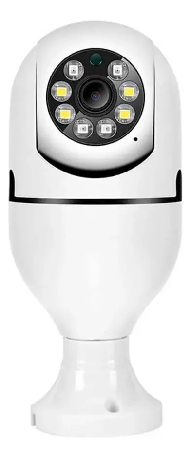 Câmera Segurança Lâmpada 360 Wifi Ip E Full Hd Visão Noturna