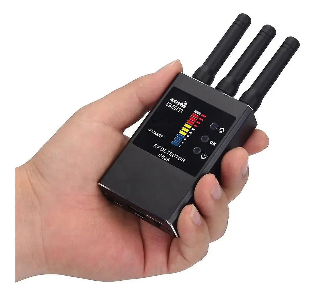 Detector de Câmeras Escutas Rastreadores GPS Alta Sensibilidade Preto