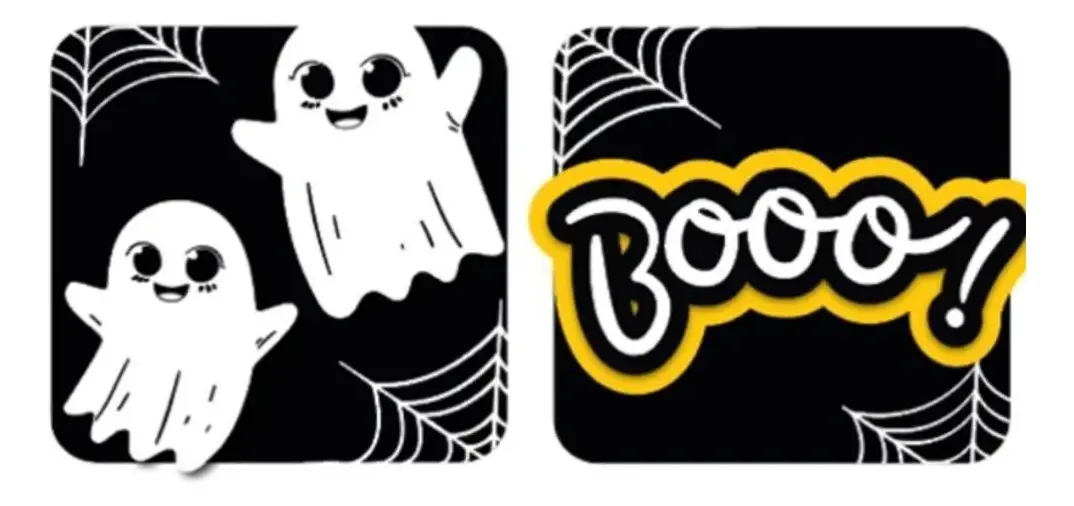 2 Mini Quadros Fantasminha Festa Halloween Decoração De Mesa