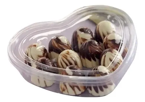 15 Embalagem Coração 260ml Doces Salgados Empreenda E Inove