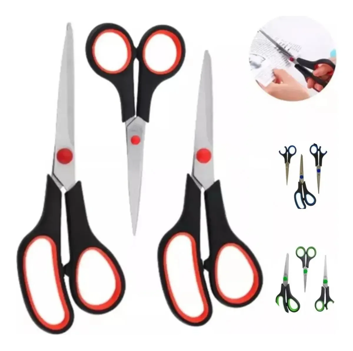 Conjunto Com Três Tesouras Para Artes E Costura Luxo