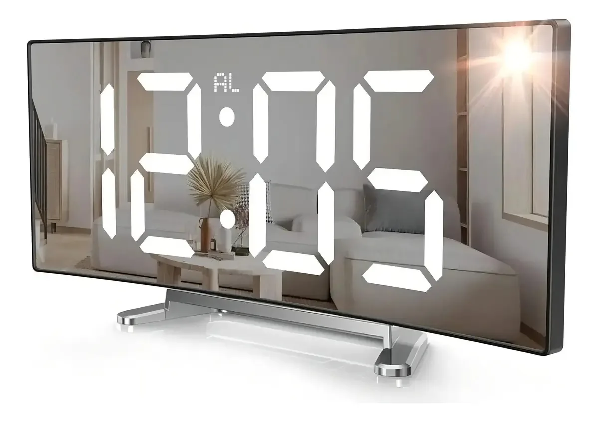 Despertador Inteligente Led Preto Quarto Soneca E Iluminação