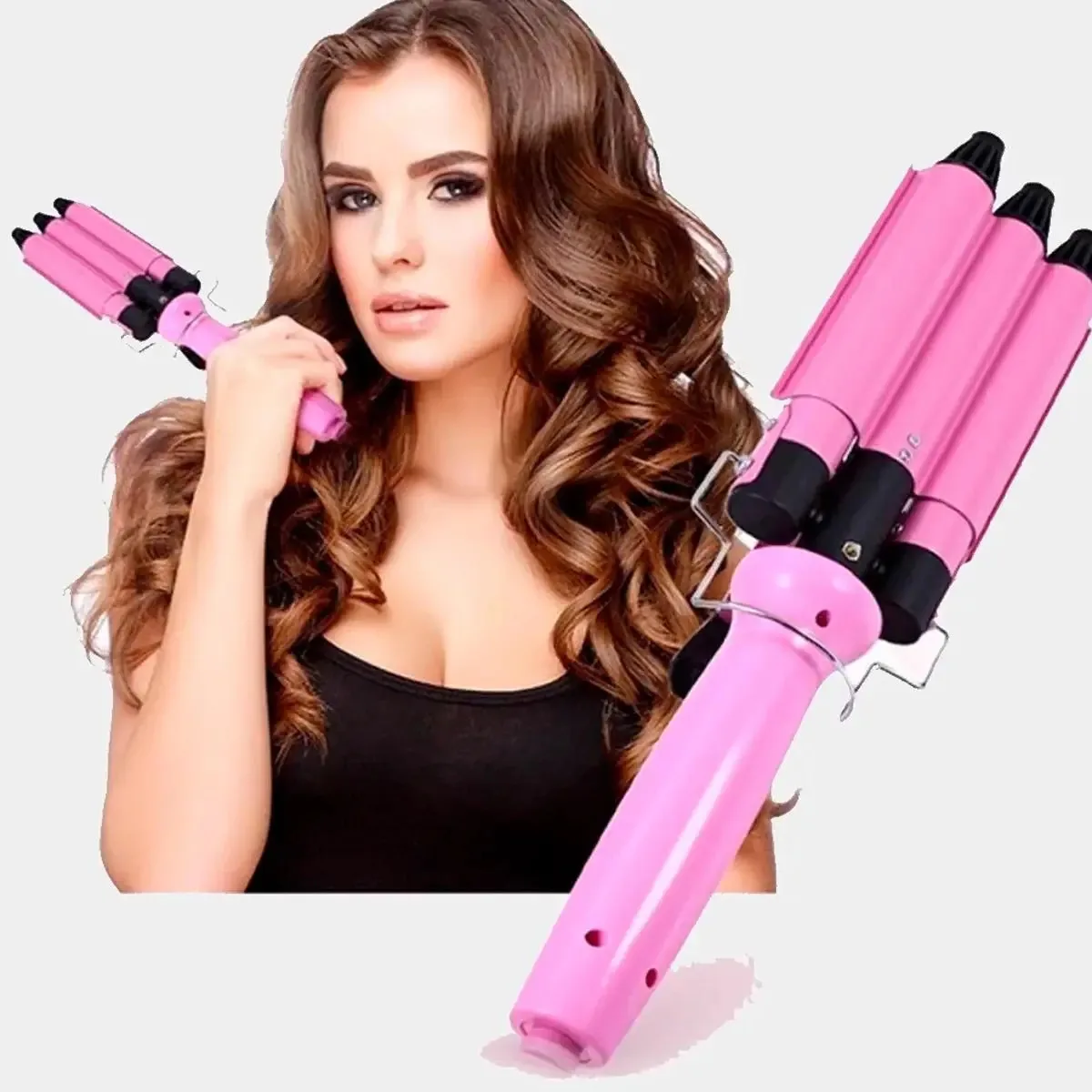 Modelador Cachos Trionda Rosa 25mm Bivolt Cerâmica