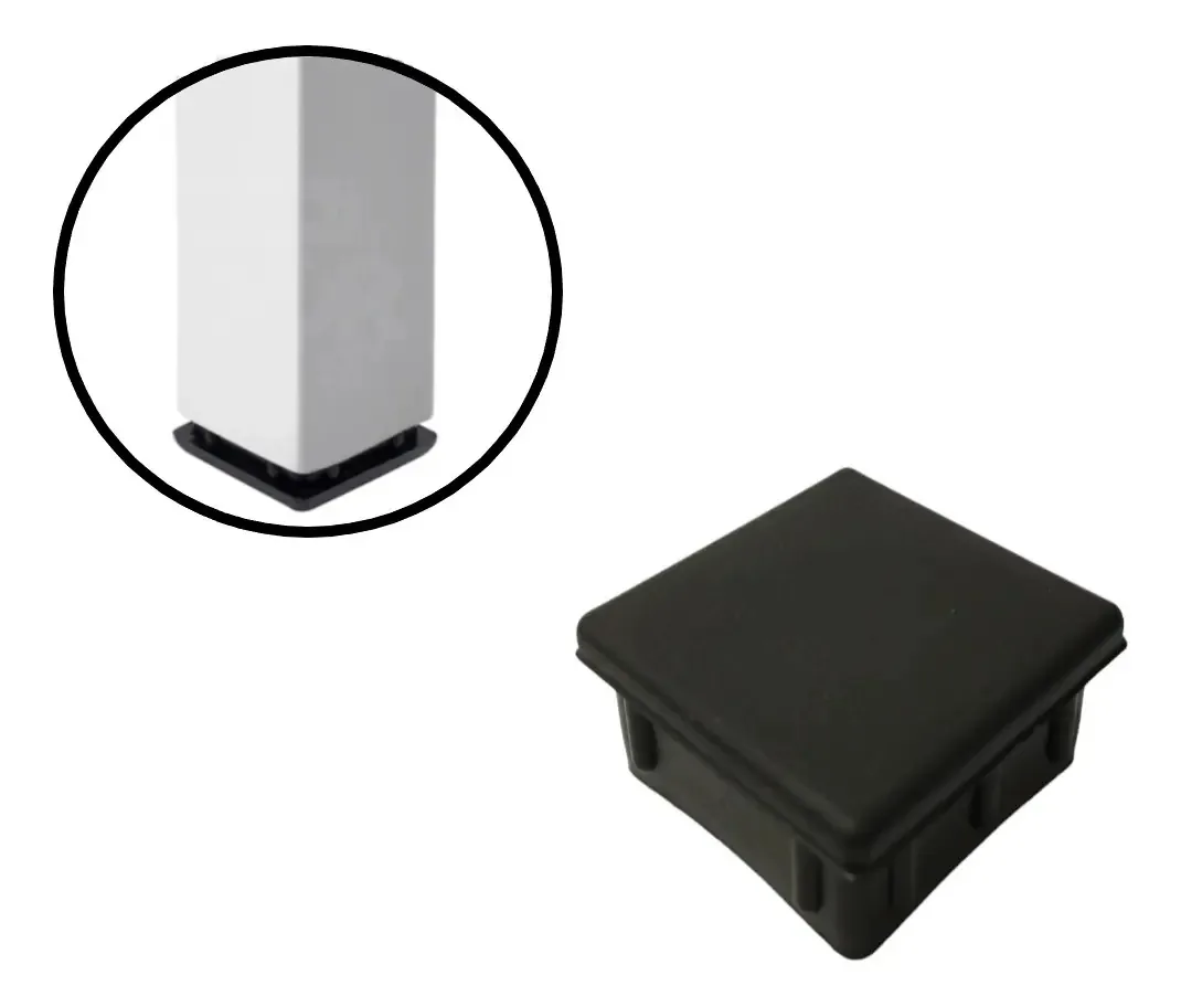 Ponteira Antiderrapante Masticmol Tubo 50x50mm Polietileno Preto
