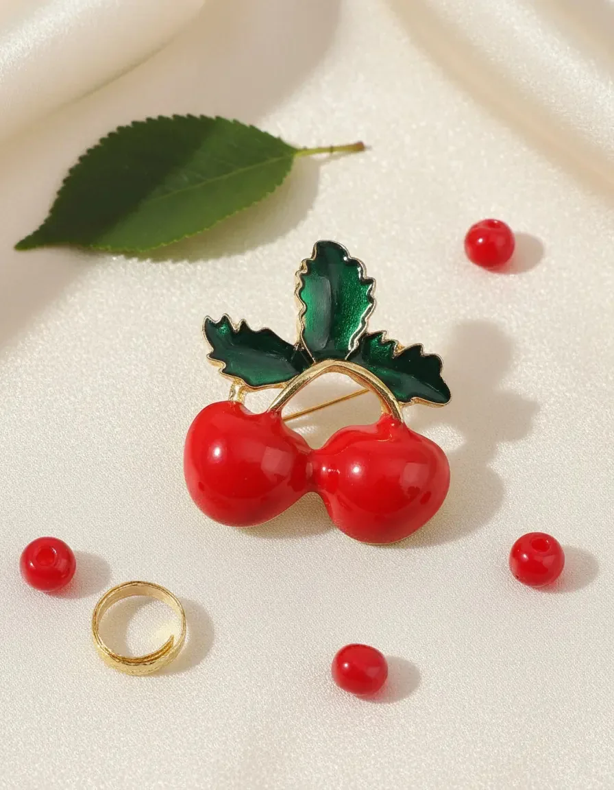 Broche Delicado Cerejinha Cherry - Customize Sua Roupa
