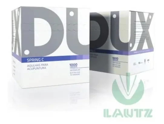 Agulha Acupuntura 20x15mm Cx 1000 Unid Dux com Aplicador Azul
