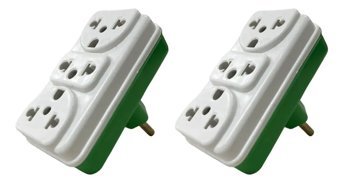 Kit 2 Adaptadores De Tomada Benjamin Plug Aparelhos Eletro