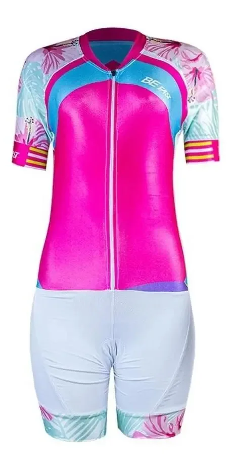Macaquinho Ciclismo Feminino Befast Floral