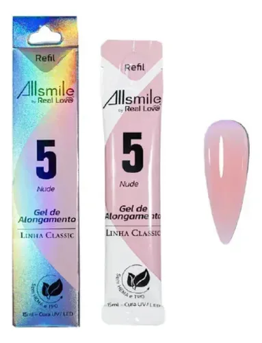Gel Refil Real Love 15ml Nude Unhas Esculpidas Cor 5