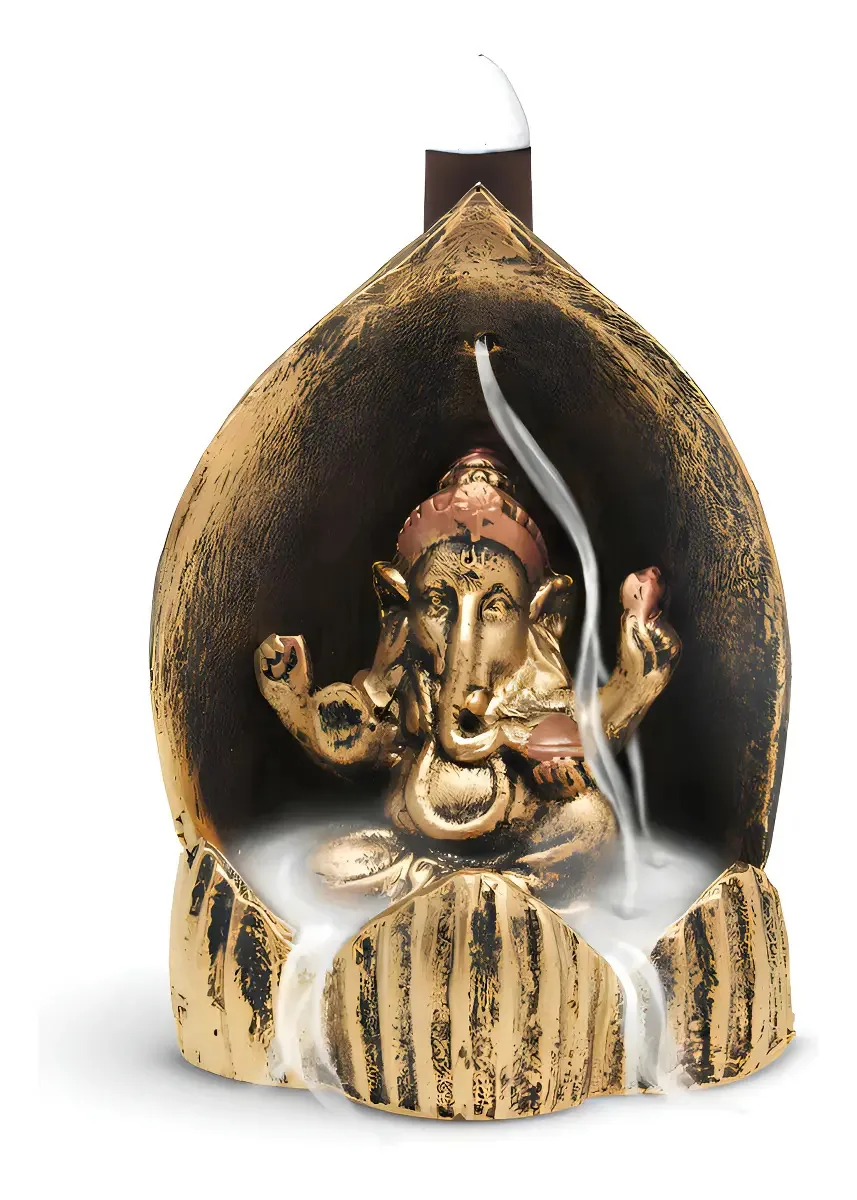 Porta Incenso Incensário Cascata Relaxamento Meditação Zen Cor Ganesha