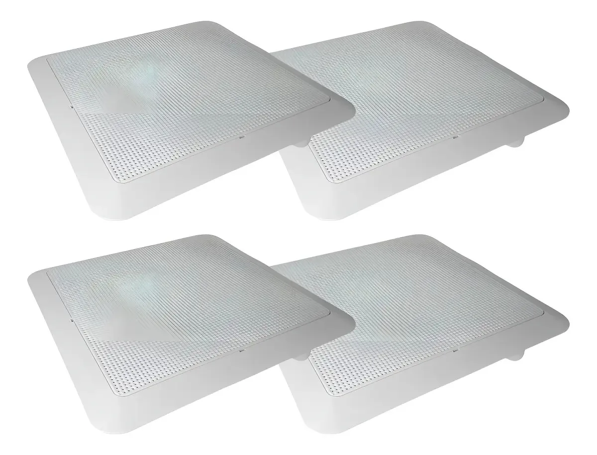 Arandelas NTV Automotivo 6 Pol Quadradas para Som Ambiente Teto 4 Unid