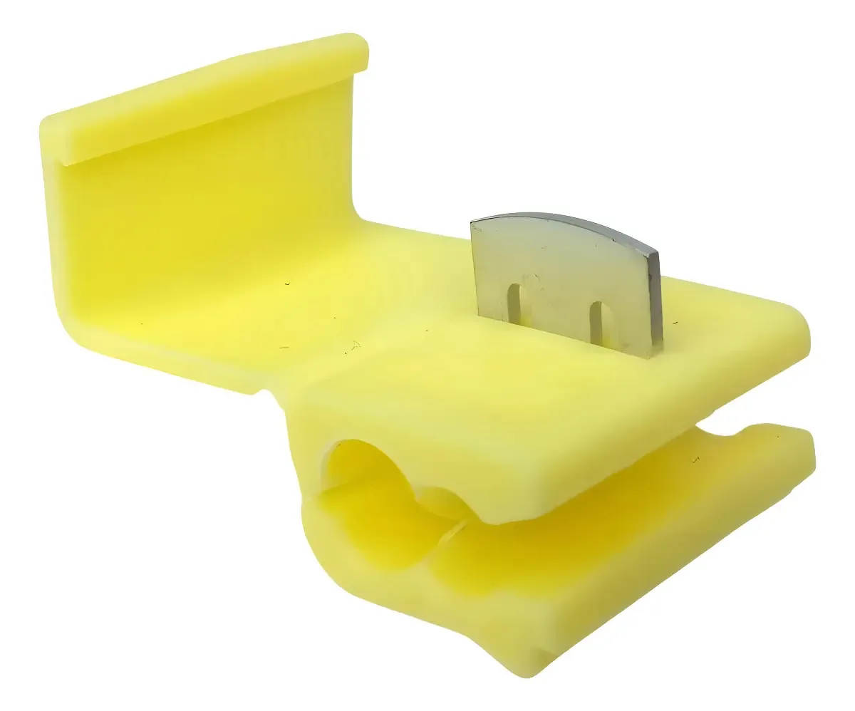 Kit 100 Pçs Conectores De Derivação Elétrico Amarelo Emenda