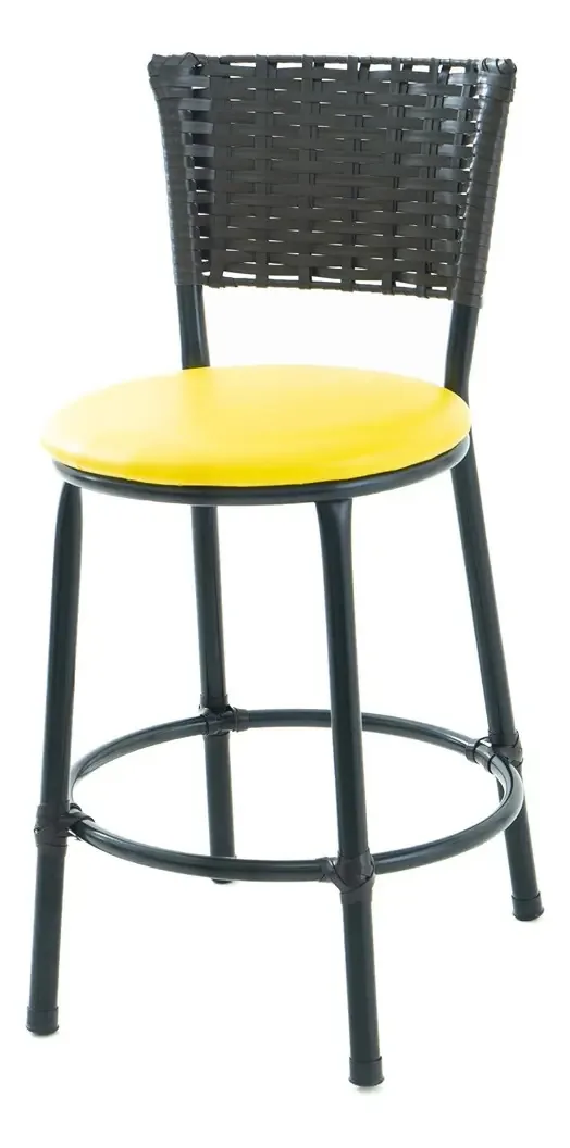 Banqueta Baixa Junco Tabaco Estilo E Conforto Cor Amarelo