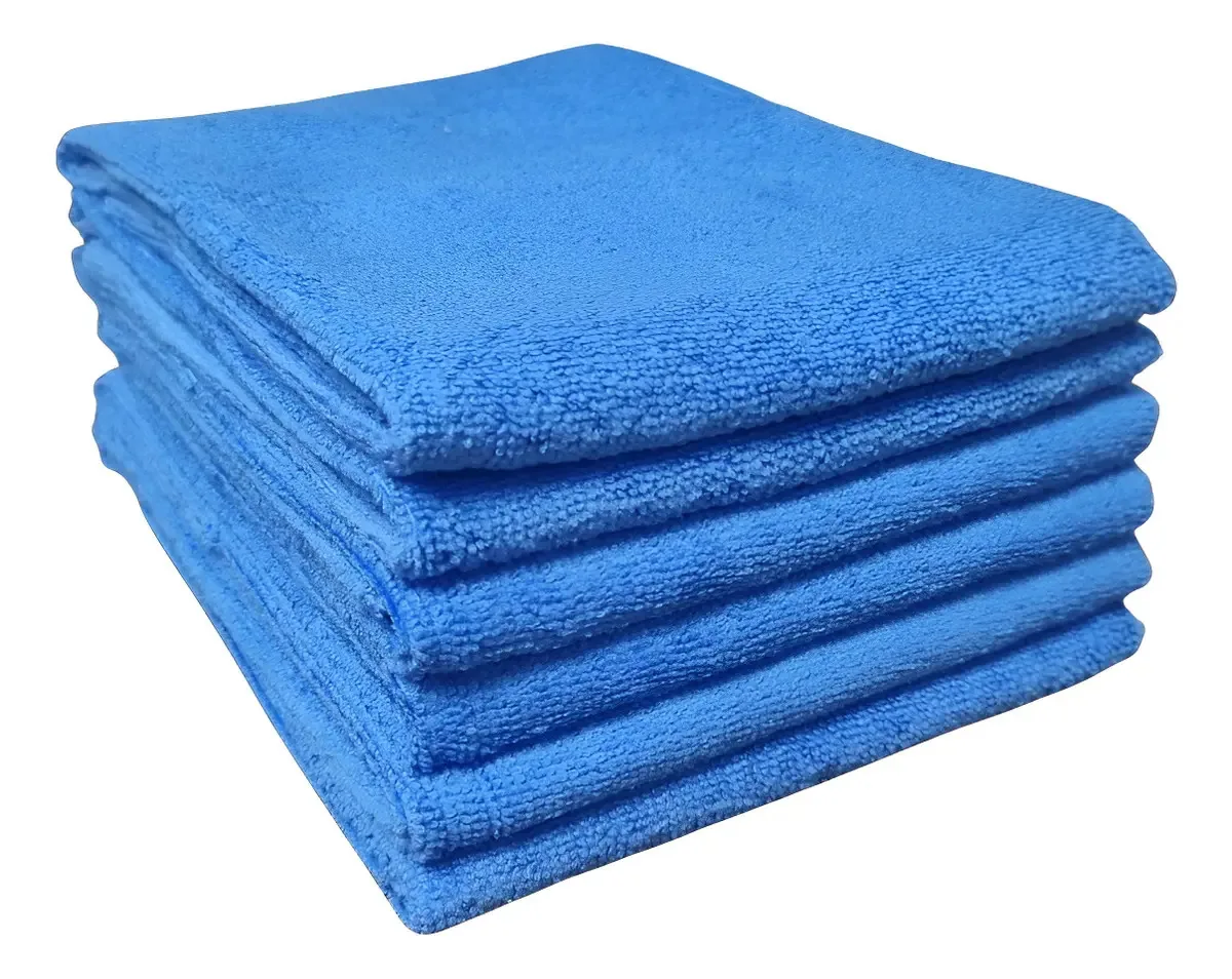 Kit 2 Panos Microfibra Multiuso Secagem Casa Cozinha 40x60cm Cor Azul