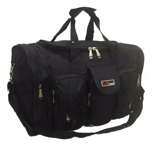 Bolsa Mala Viagem Sacola Média Reforçada Esportiva Preto