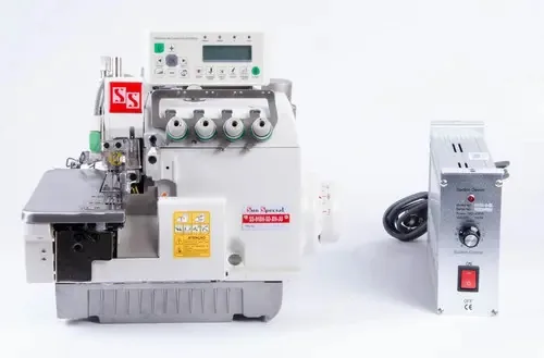 Máquina Interlock Eletrônica Sun Special SS918H 5 Fios 6500 PPM