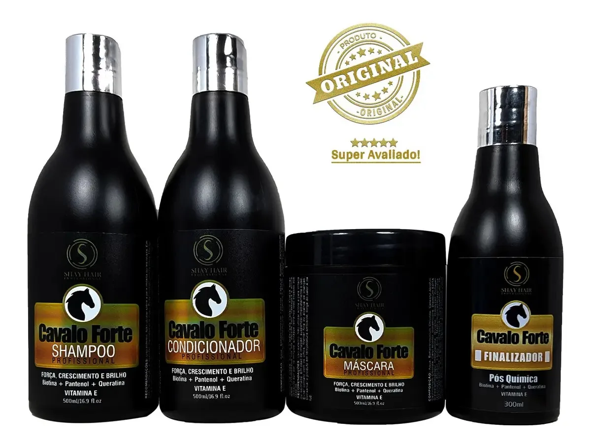 Kit Crescimento Capilar Cavalo Forte Para Cabelo Com Química