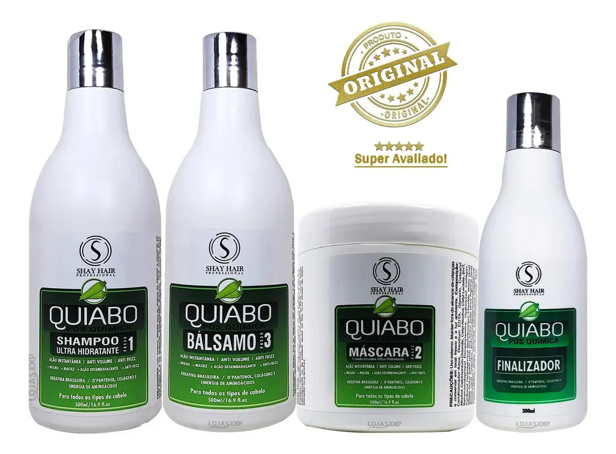 Kit Hidratação De Quiabo Com Keratina Brasileira+d'pantenol